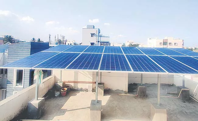 Permission to install solar panels on houses in Greater Hyderabad - Sakshi