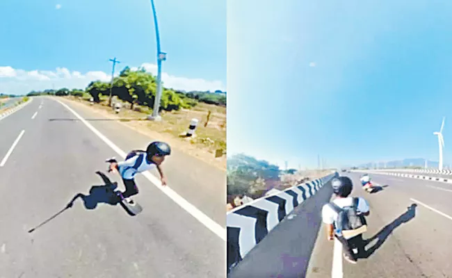 Man Travels From Manali To Kanyakumari On Skateboard - Sakshi