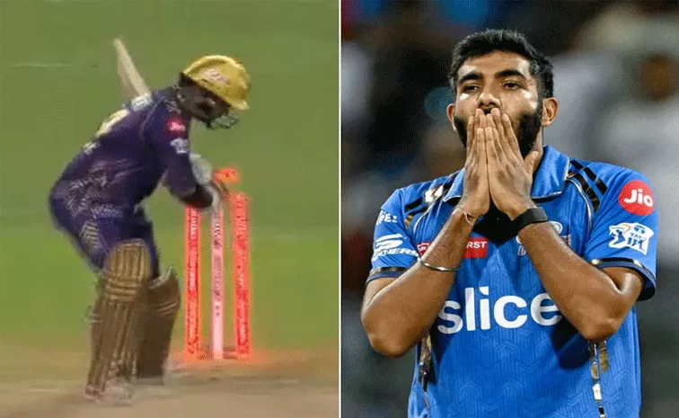 jasprit Bumrah Shatters Sunil Narine Stumps With Un Beliveble Delivery
