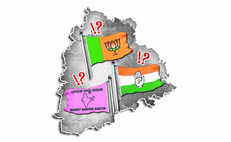 Congress vs BJP vs BRS in Telangana