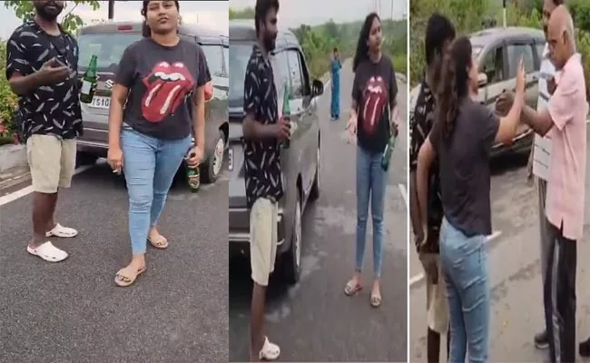 Drinking Couple Argue With Morning Walkers At Nagole Goes Viral