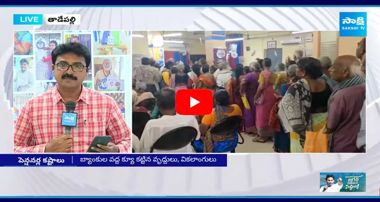 Old People Struggle For Pension In AP