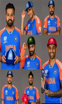 Indian Cricket Team Members Receive Team Of The Year Caps Ahead Of T20 World Cup 2024