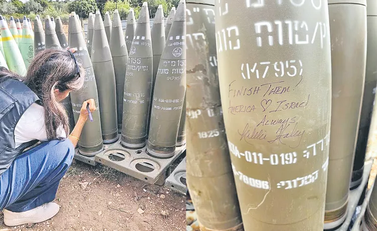 Nikki Haley signs Israeli missile with Finish Them message