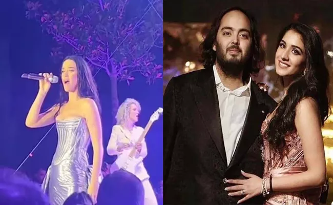 Katy Perry delivering a mesmerizing performance at the pre wedding celebrations