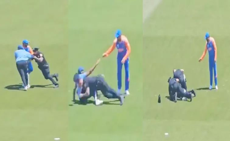 T20 WC Warm Up: Rohit Sharma Asks For Mercy Police Gentle With Pitch Invader