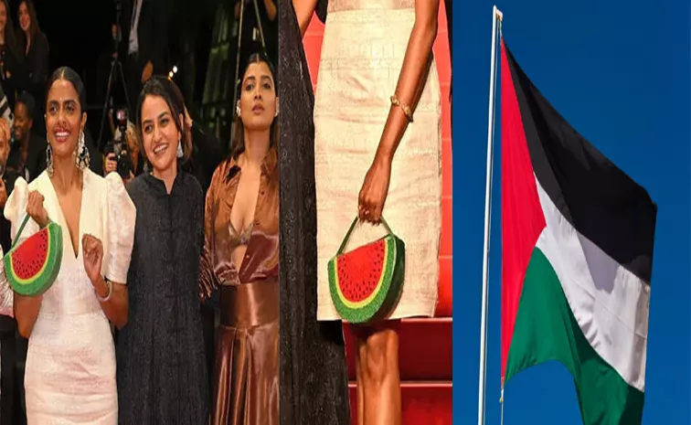 Kani Kusrutis Watermelon Bag at Cannes Display Solidarity For Palestine