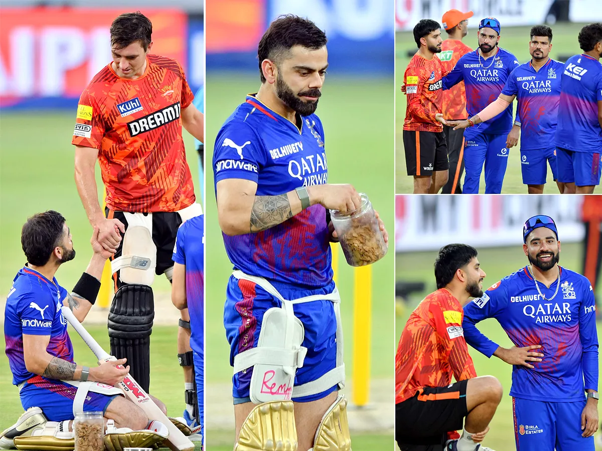 SRH And RCB Players Practice Session At Uppal Stadium Special Photos