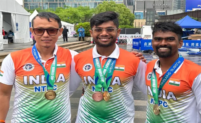 India Secured One Of Its Biggest Wins In Archery As The Mens Recurve Team Stunned Reigning Olympic Champion South Korea