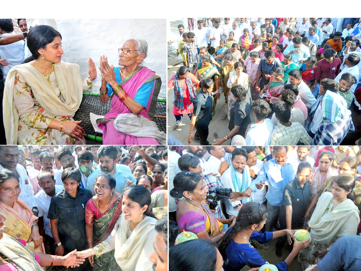YS Bharathi Reddy Election Campaign In Pulivendula Photos