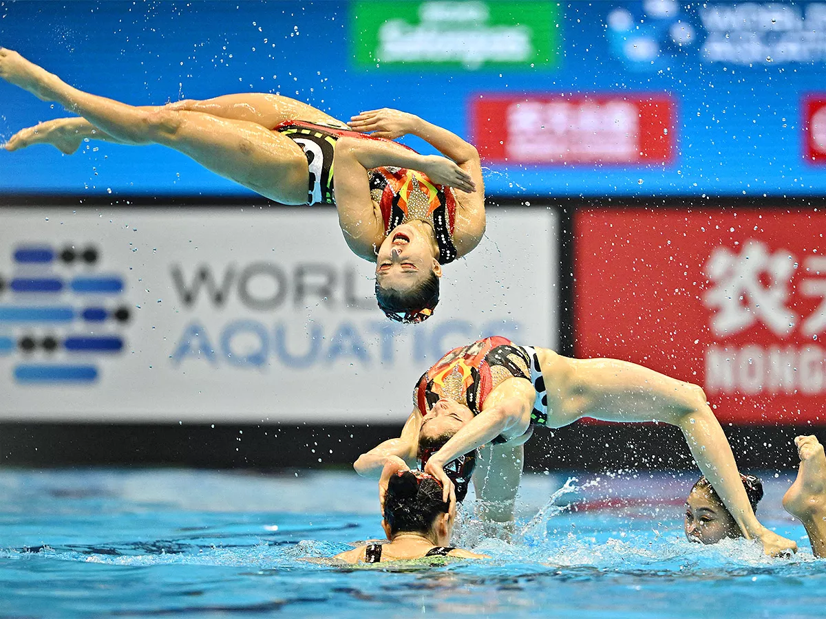 acrobatic of artistic swimming at the World Swimming Championships in Fukuoka,Japan - Sakshi