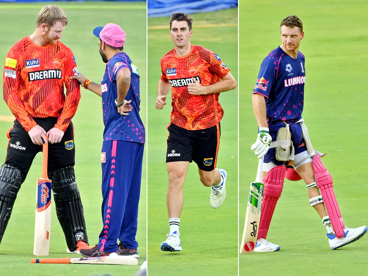 SRH and RR Players Practice Session uppal stadium special photos