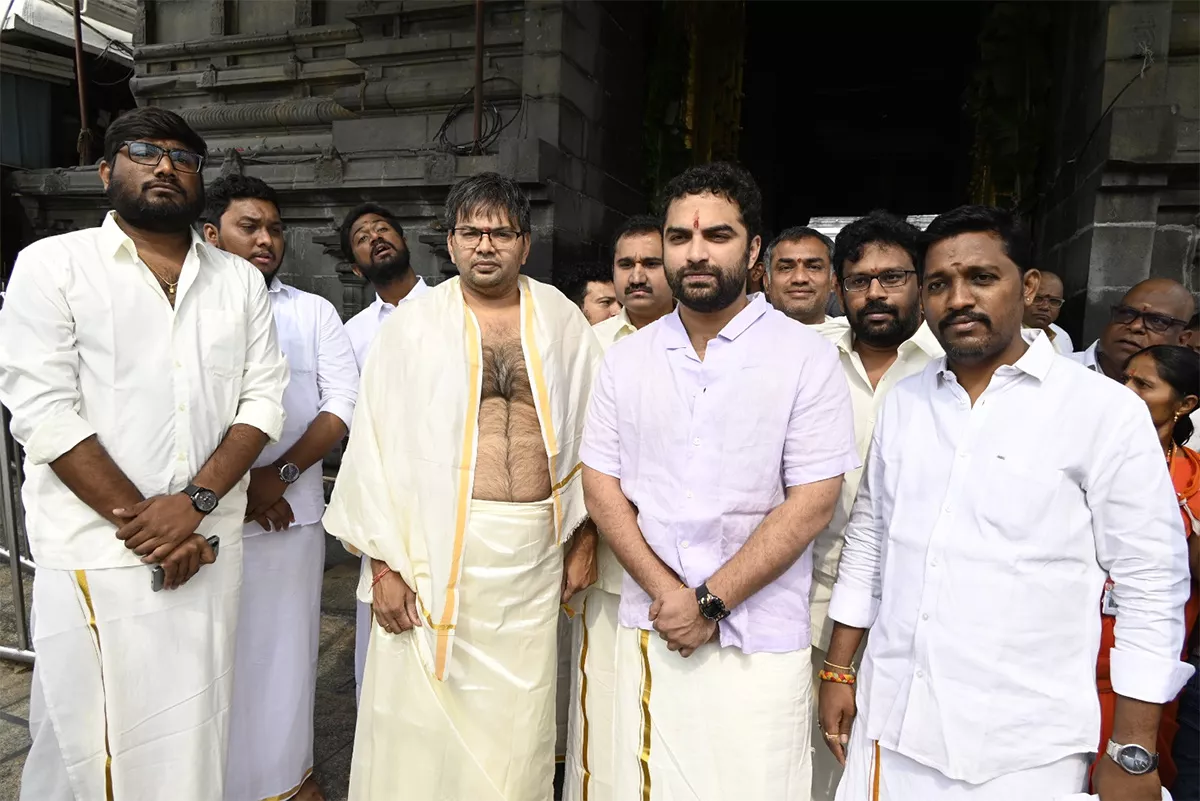 Vishwak Sen and Team Visited Tirumala Tirupati: Photos