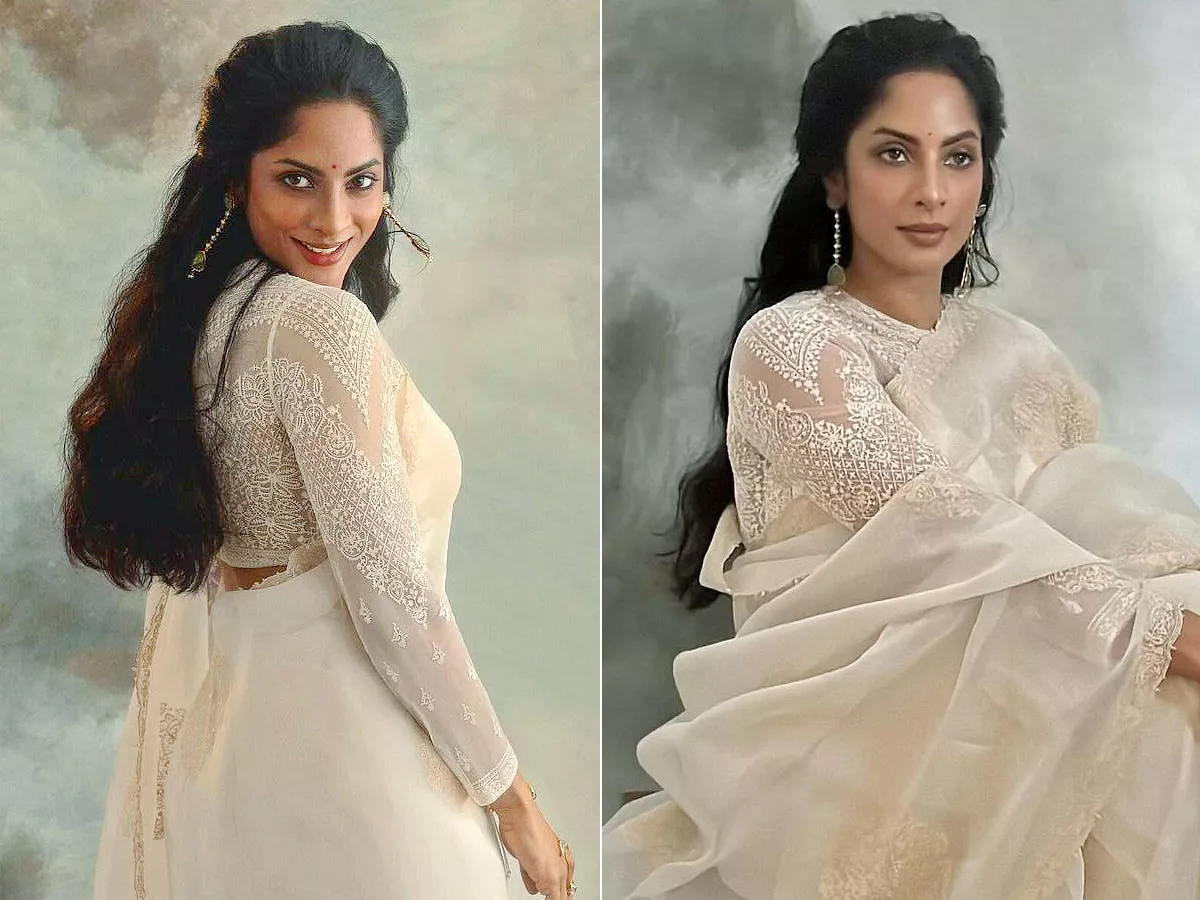 versatile Actress Sriya Reddy amazing look in white saree