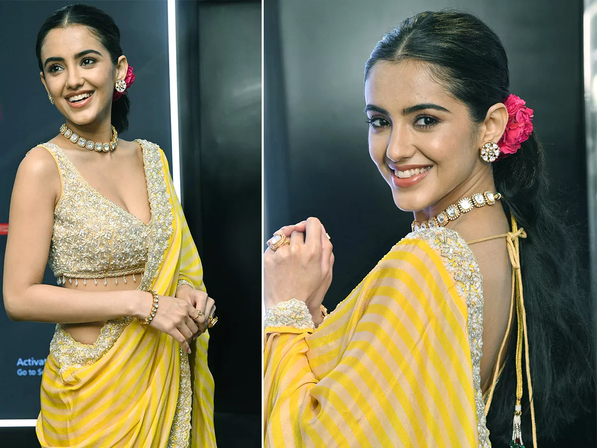 Actress Malvika Sharma Latest Pics In Yellow Saree