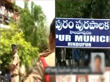 locals protest against hindupur mla balakrishna
