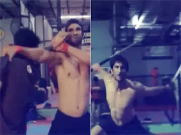 sushant singh rajput action scene Training video for raabta