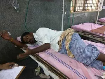 farmer suicide attempt at cm camp office