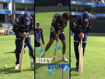 Mumbai Indians team  Dizzy Stumps challenge