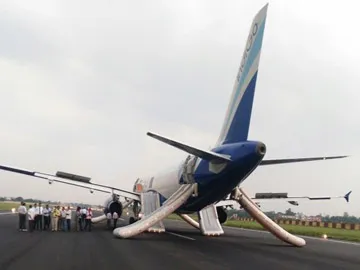 An IndiGo plane suffers tyre burst while taking off from Patna airport