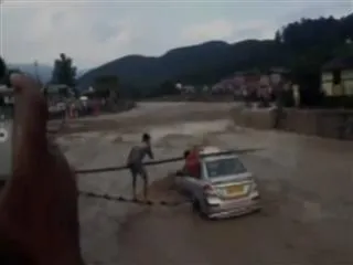 car washed away in dehradun's nalapani following heavy rains