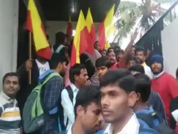Telugu students struggling in karnataka