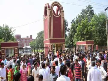 Police lathi charge people protesting outside Ryan International School