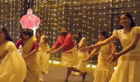 mohanlal jimmikkal kammal dance video viral