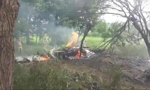 Air force Flight crashed in Medchal district