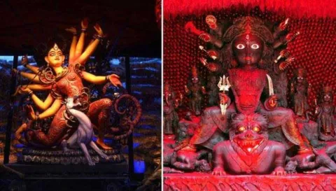 Mahishmati city themed Durga Puja pandal