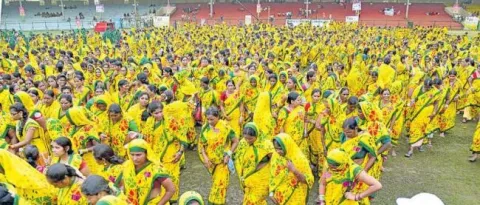 Bathukamma Guinness Record Failed Due to Rain in hyderabad