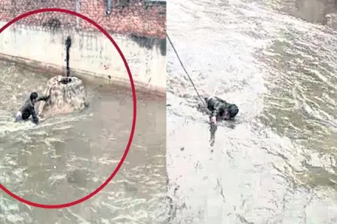 person missing in drainage hyderabad