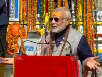 PM Narendra Modi in Kedarnath, to address public rally shortly