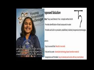 Yang Scientist Award for Indian Girl geethanjali