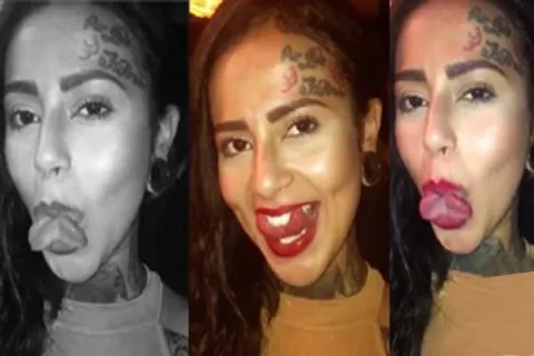 girl with two tongues