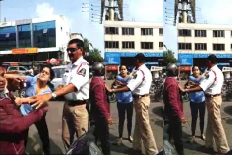 lady rash driving in Begumpet video goes viral