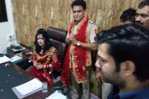 Radhe Maa Gets VIP Treatment, SHO's Chair in Delhi Police Station