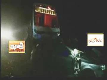 bus collided with a car, Seven killed - Sakshi