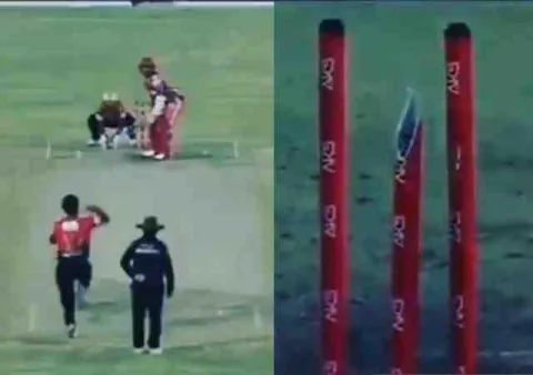 Rashid Khan's unpickable googly breaks middle stump into two pieces - Sakshi