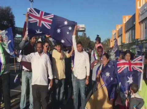 pada yatra in Australia to support the praja sankalpa yatra - Sakshi