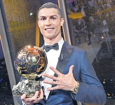 Cristiano Ronaldo wins fifth Ballon d'Or award - Sakshi