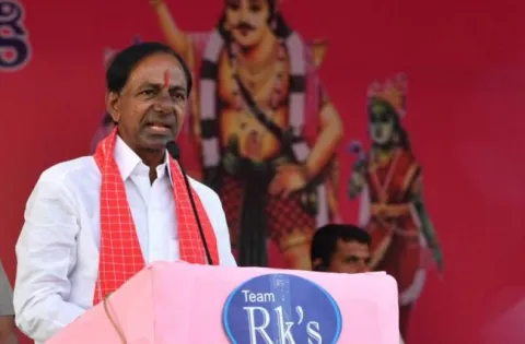 Telangana CM KCR Lays stone for Yadav Bhavans at Kokapet - Sakshi