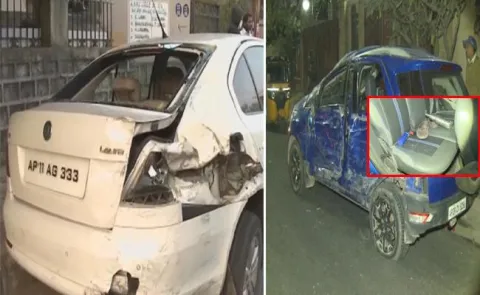 Inebriated Students Rammed into Another Vehicle, One Killed - Sakshi