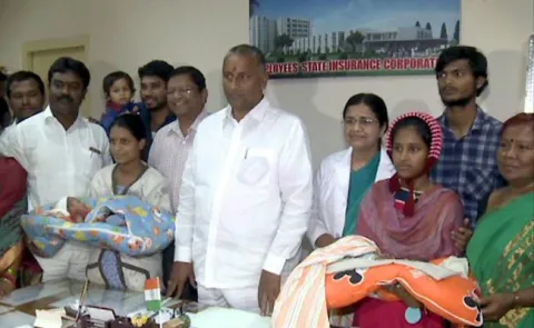 children finally reach moms lap - Sakshi