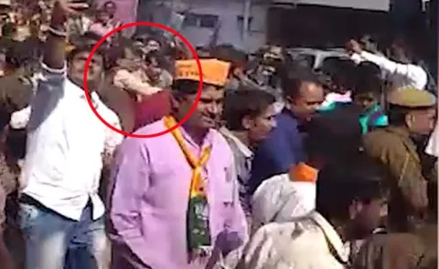 Madhya Pradesh CM Shivraj Singh Chouhan slaps man during rally - Sakshi