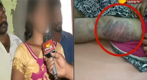 husband beats his wife with megician - Sakshi