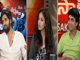 Sakshi Vedika with "Kiss Movie Team" - Sakshi