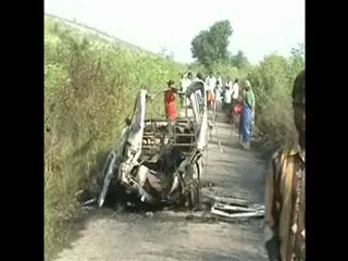 Woman died after a van catches fire in ysr district - Sakshi