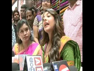 Actress Kajal launches cloth showroom in Kakinada - Sakshi