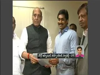 ys jagan meets rajnath singh to support to united state - Sakshi